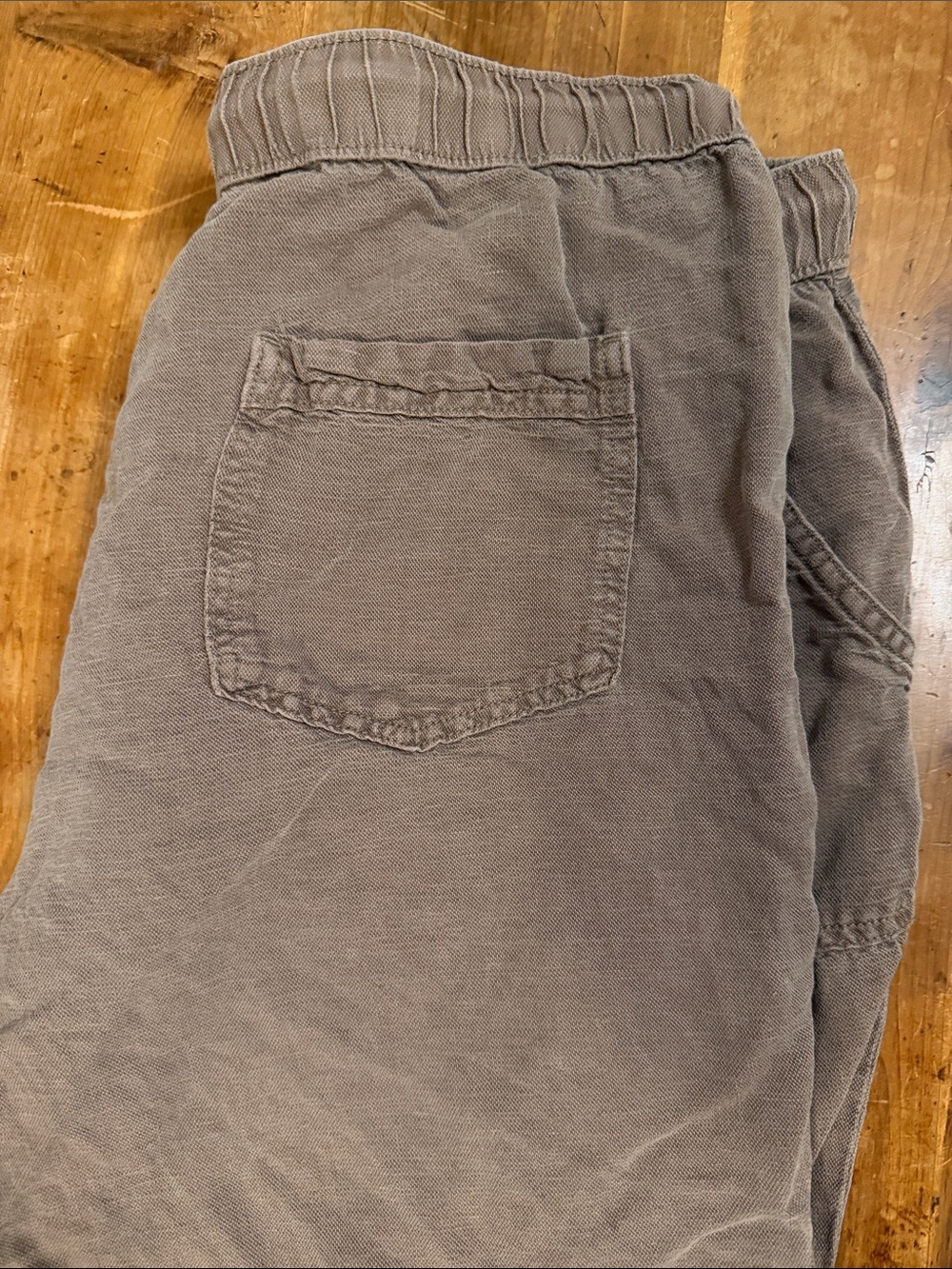 Nicole Miller Elastic Waist Pants in Taupe